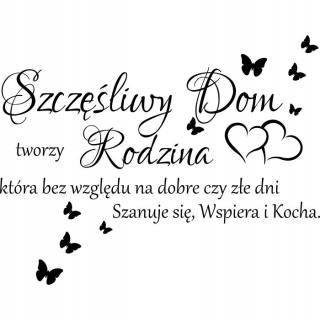 Samolepky na stenu s citátom Šťastný domov